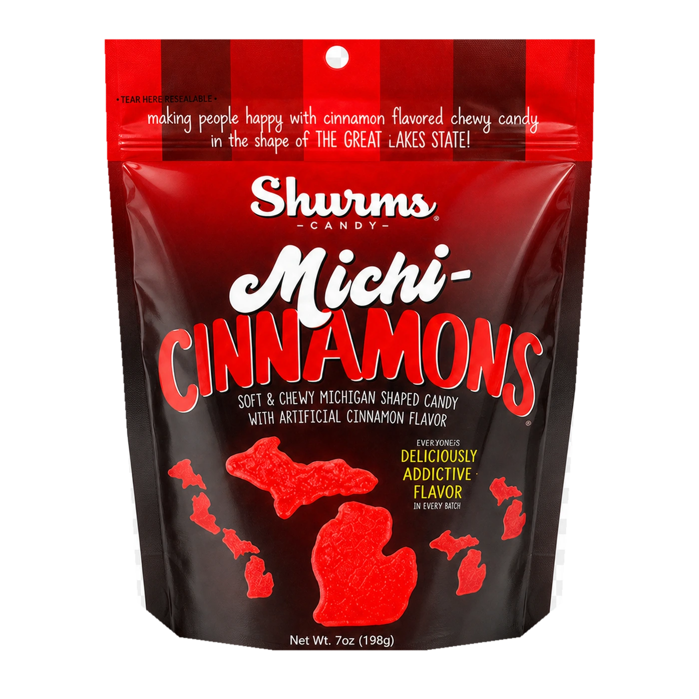 Michi-Cinnamons candy package