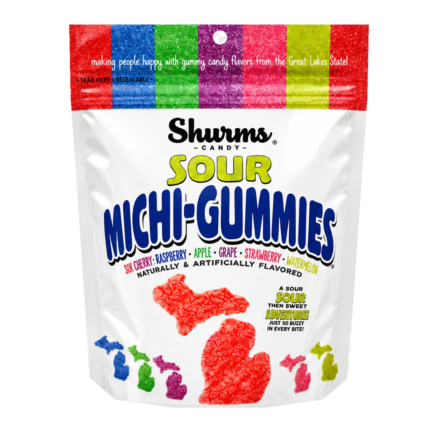 Sour Michi-Gummies candy package